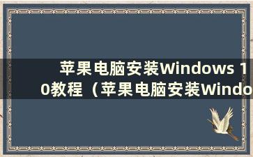 苹果电脑安装Windows 10教程（苹果电脑安装Windows 10系统详细教程）